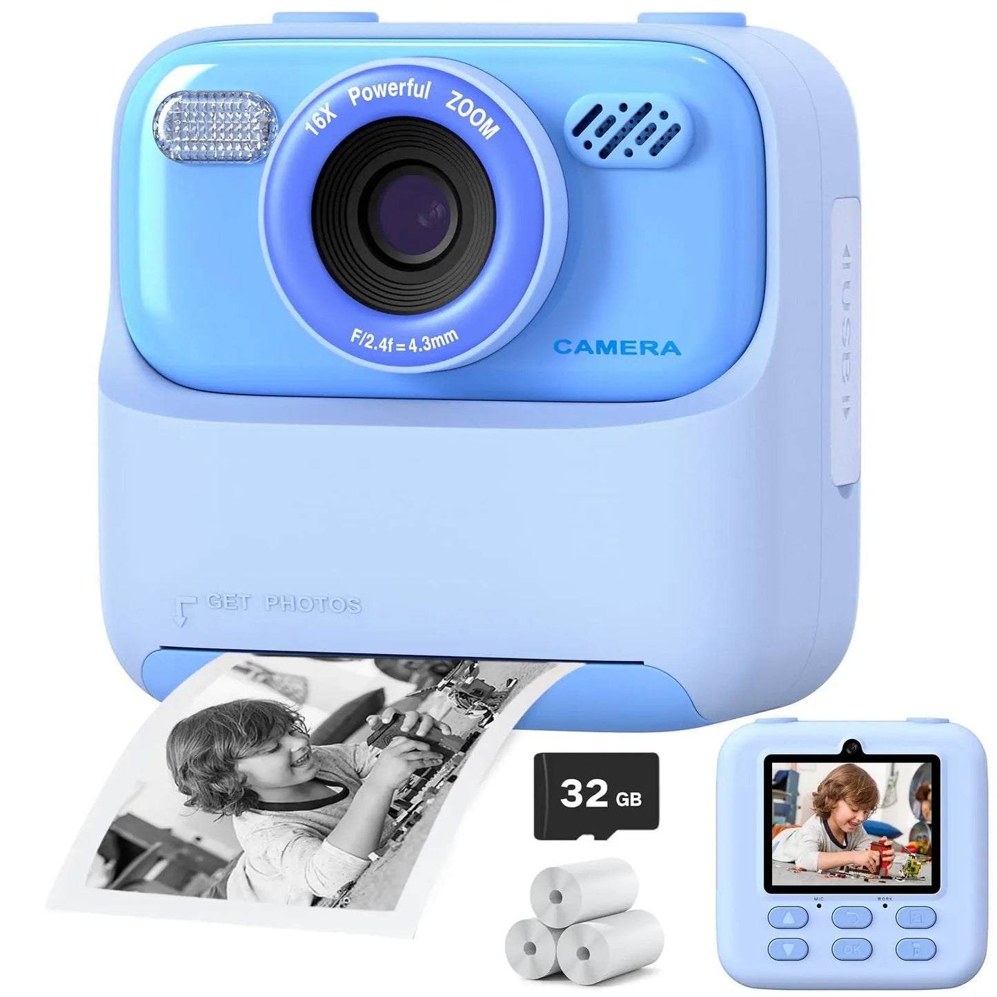 Instant Camera HD Selfie 32GB for Children