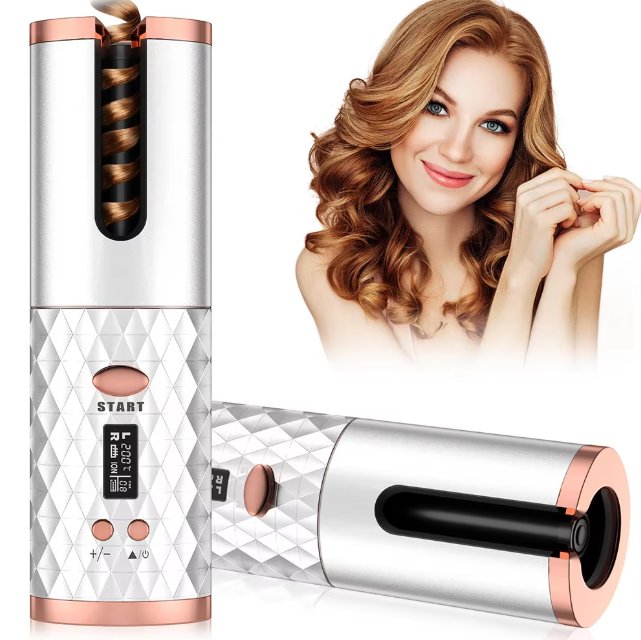 Cordless Hair Curler Ceramic Styler Automatic Curls