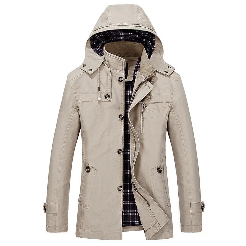 Men's Slim Fit Waterproof Windproof Hooded Winter Jacket