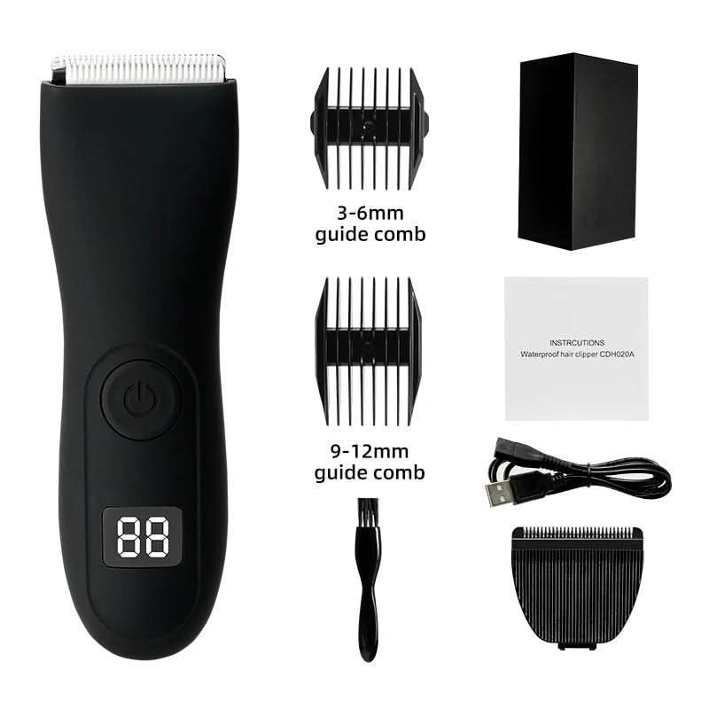 Electric Trimmer, Rechargeable, Wet/Dry, Beard Body Hair