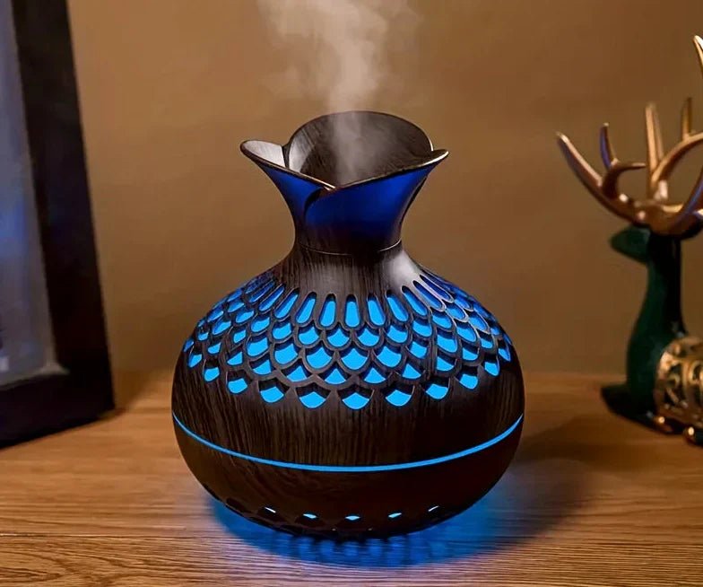 Essential Oil Diffuser, Mood Light, Humidifier, Wood, Aromatherapy