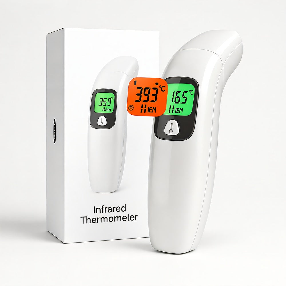 Digital Thermometer Ear Forehead Contactless Baby Adult Fever Alert