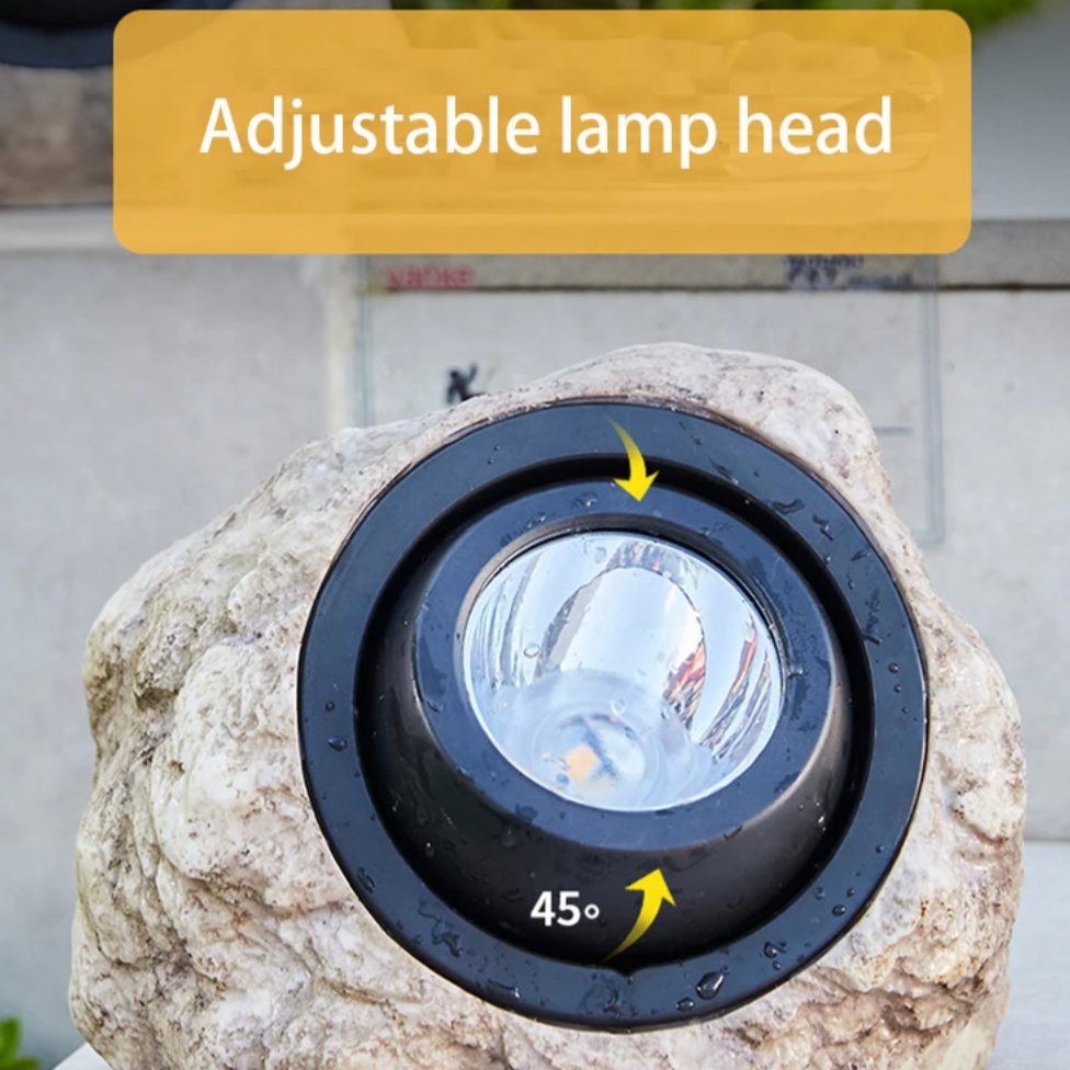 Solar Stone Pathway Lights LED Resin Outdoor
