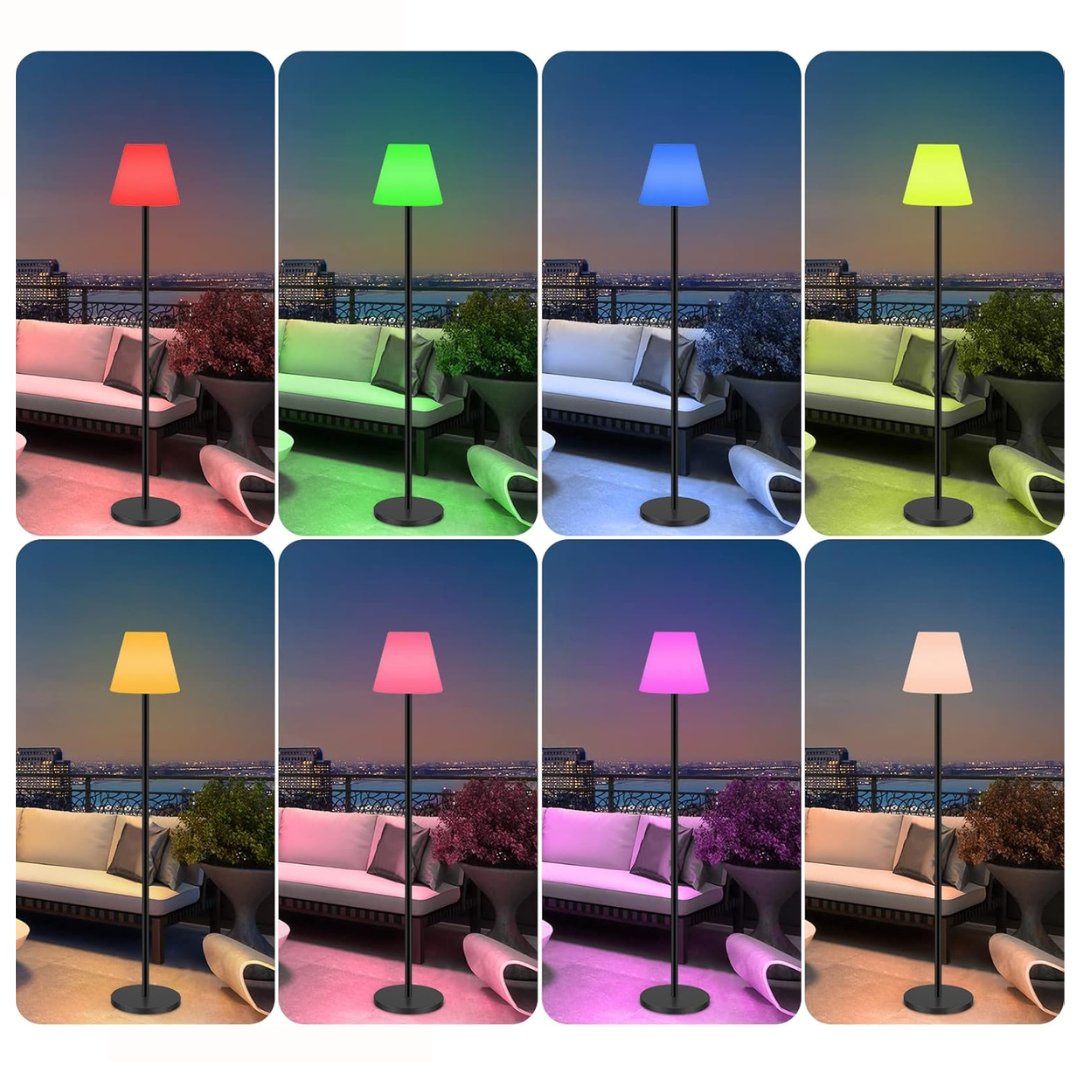 Lamp, Solar Adjustable, 8-Color, IP65, Floor, Indoor Outdoor
