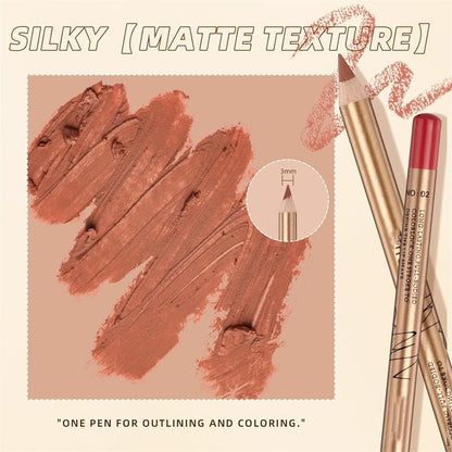 12 Color Lip Liner Pencil Set, Smudge-Proof & Waterproof, Long-Lasting Matte Finish