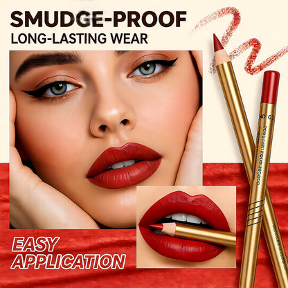 12 Color Lip Liner Pencil Set, Smudge-Proof & Waterproof, Long-Lasting Matte Finish