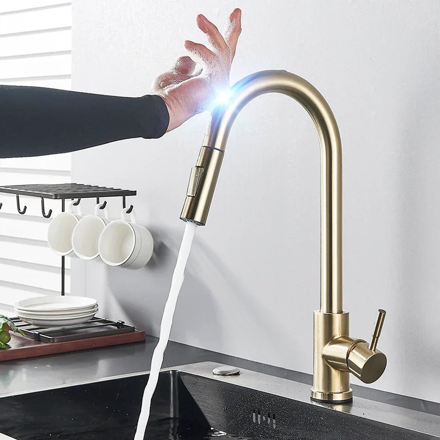 Kitchen Faucet, Electronic Automatic Sensor, Single Handle, Single Hole