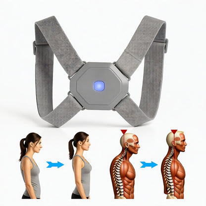 Electric Posture Corrector, Double-Strap, Nylon, Back Pain Relief