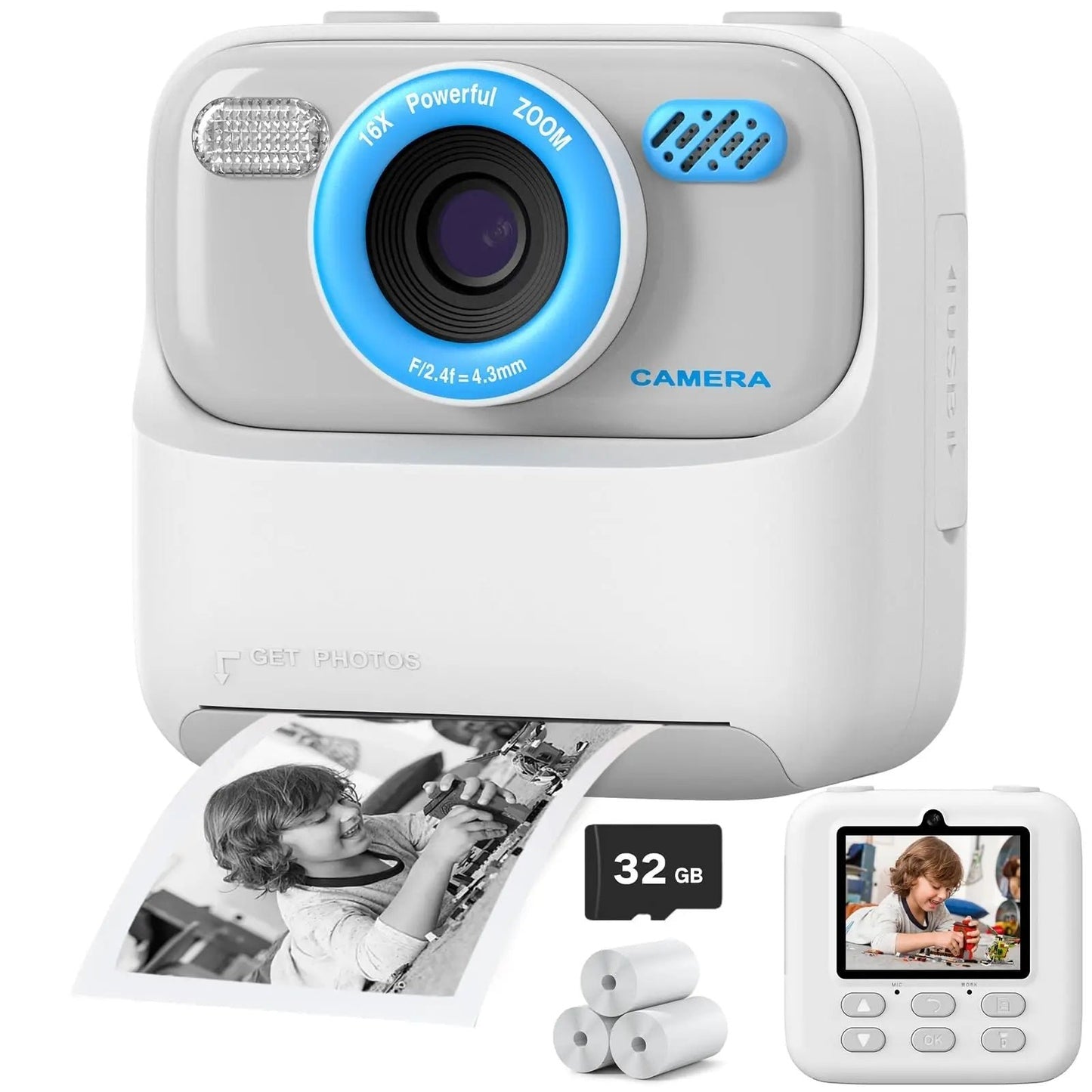 Instant Camera HD Selfie 32GB for Children