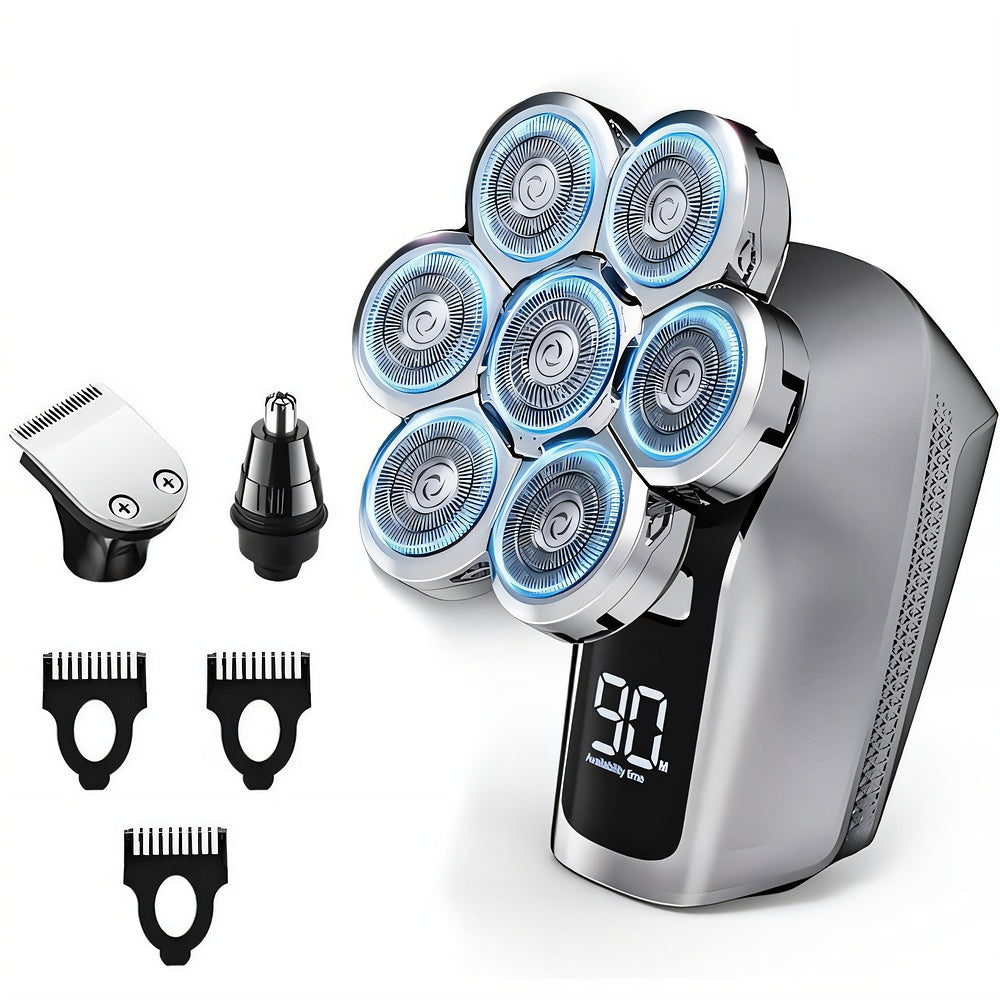 Razor 7 Blades LED IPX7 Rechargeable Men's Shaver