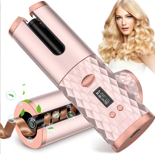 Cordless Hair Curler Ceramic Styler Automatic Curls