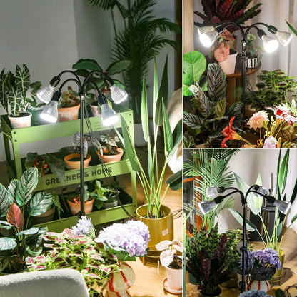 120W Multi-head Grow Light, Adjustable Tripod Stand, Indoor Plants