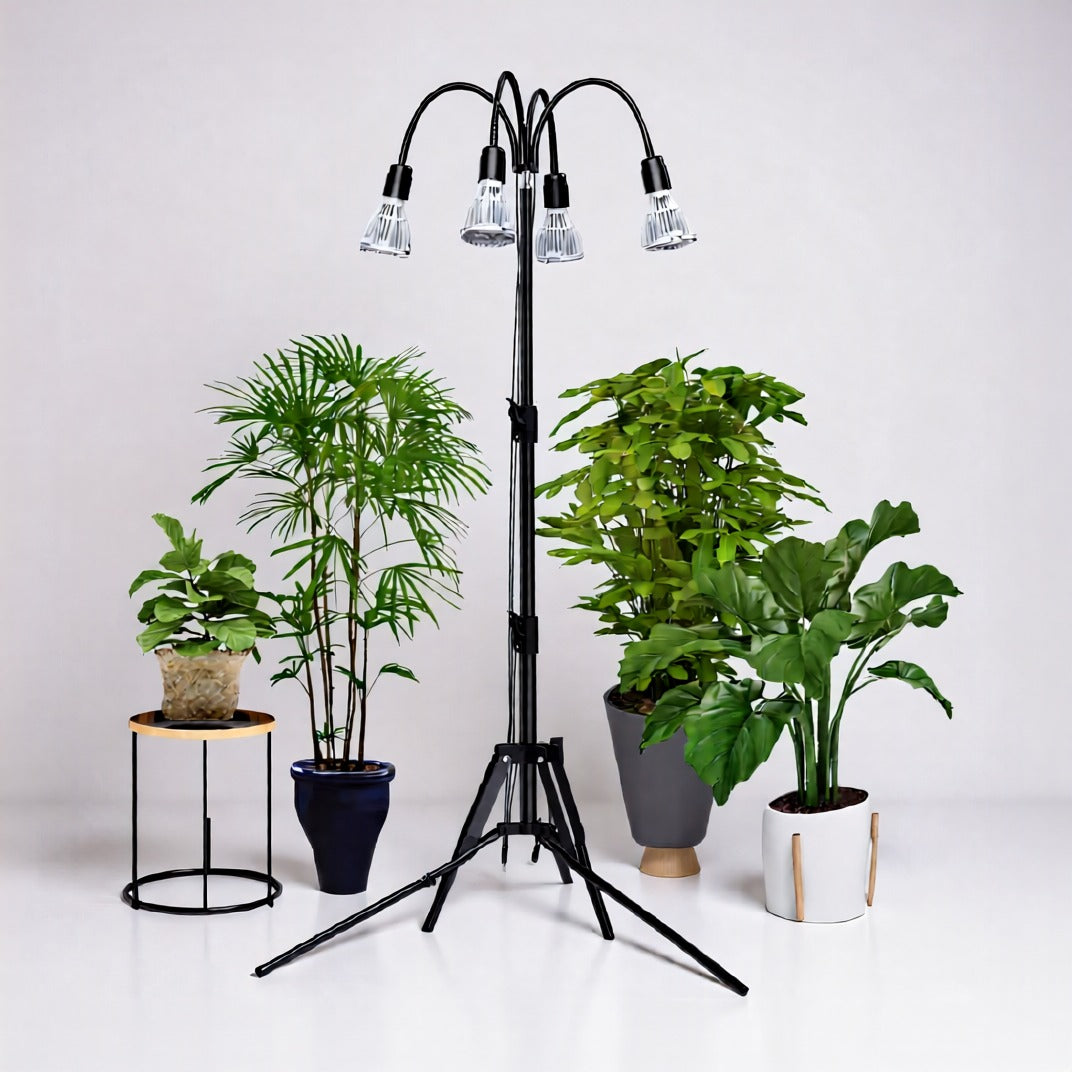 120W Multi-head Grow Light, Adjustable Tripod Stand, Indoor Plants