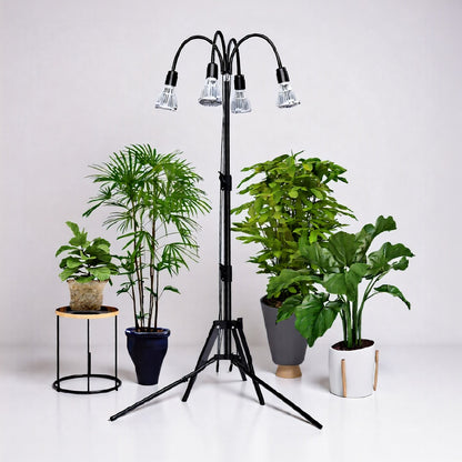 120W Multi-head Grow Light, Adjustable Tripod Stand, Indoor Plants