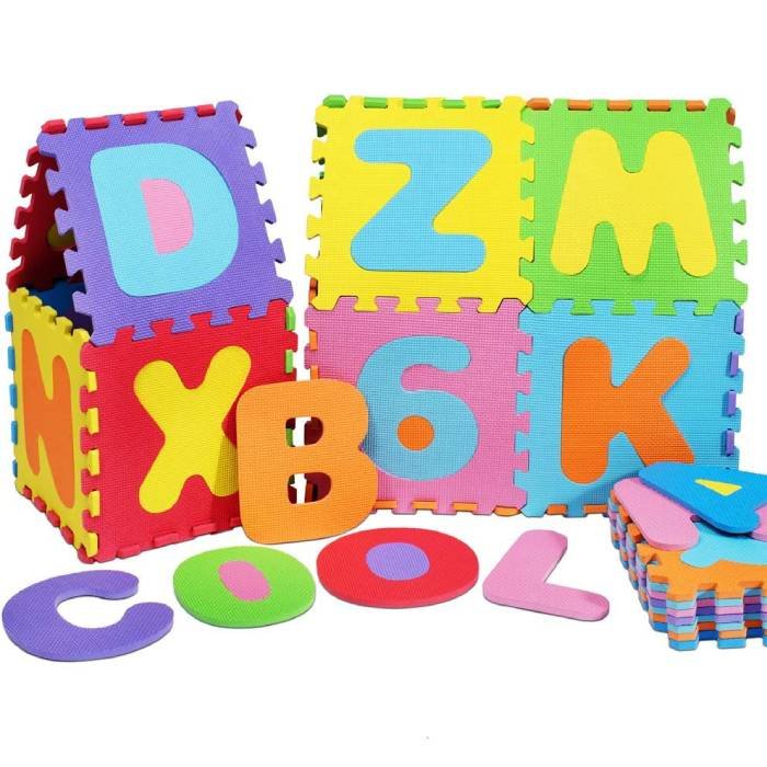 Play Mat, Alphabet Numbers, 36 Pcs, EVA Foam, Child