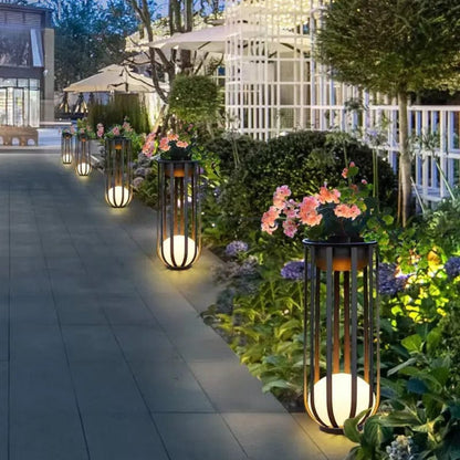 Solar Flower Stand Light LED Waterproof Outdoor Garden