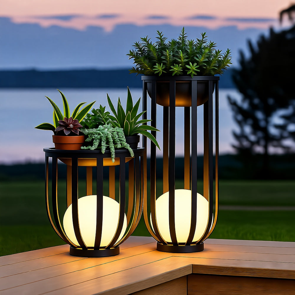 Solar Flower Stand Light LED Waterproof Outdoor Garden
