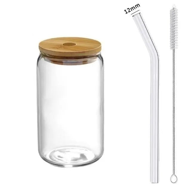 Bamboo To-Go Glass Borosilicate Bamboo Lid Coffee Tea Cup