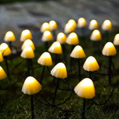 Solar Mushroom Lights, 10 LED, Waterproof, Ground Stake, Garden Lighting