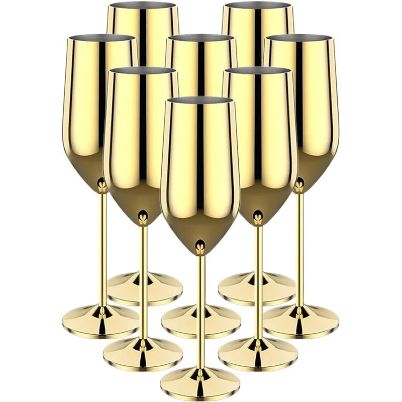 Glassware Set, 8-Piece, Stainless Steel, Drinks