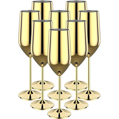 Glassware Set, 8-Piece, Stainless Steel, Drinks