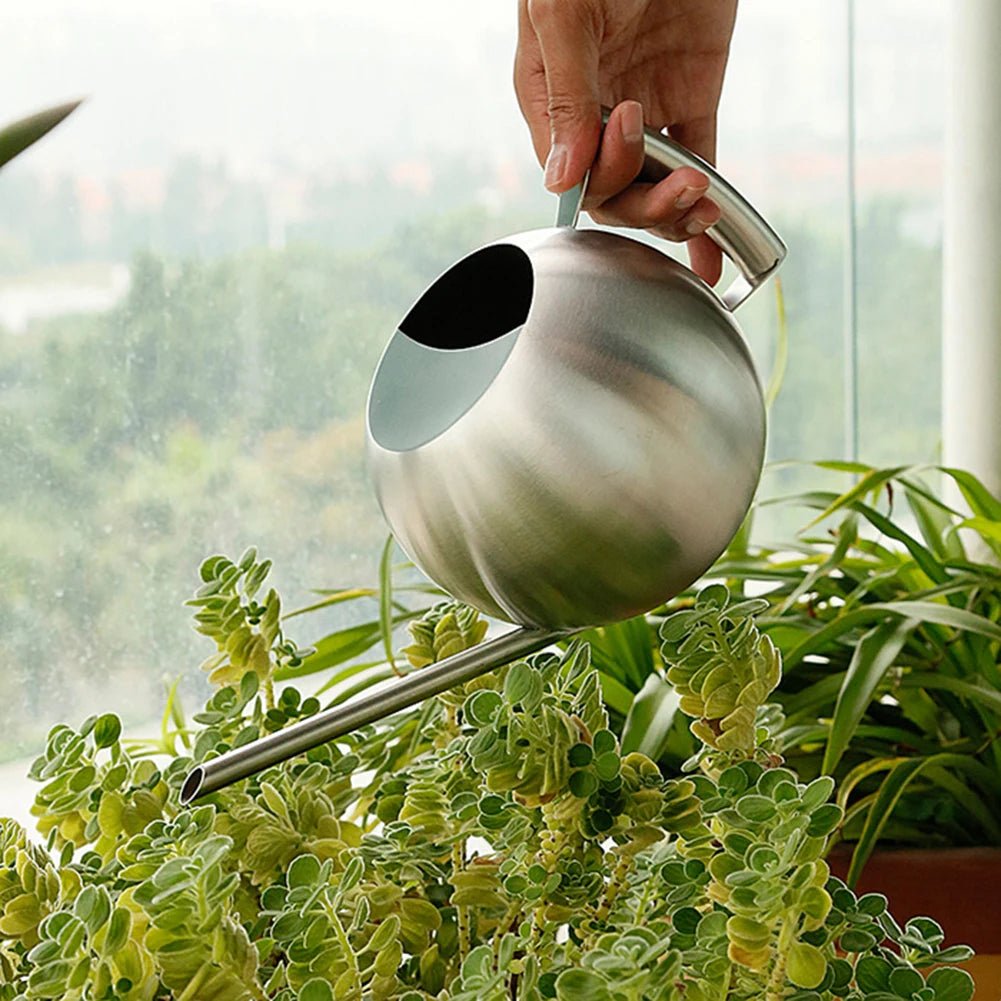 Minimalist Plant Watering Can, 1500ml, Stainless Steel, Plant Use