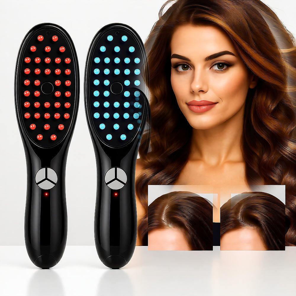 3-in-1 Hair Massage Comb Red Blue Light Nano Mist Hair Growth