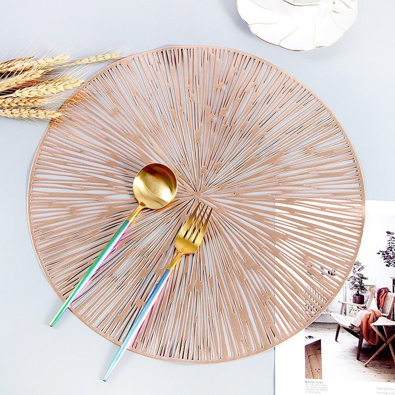 Nebula Dinner Placemat, Non-Slip PVC, 15 inch Dining Table Decor