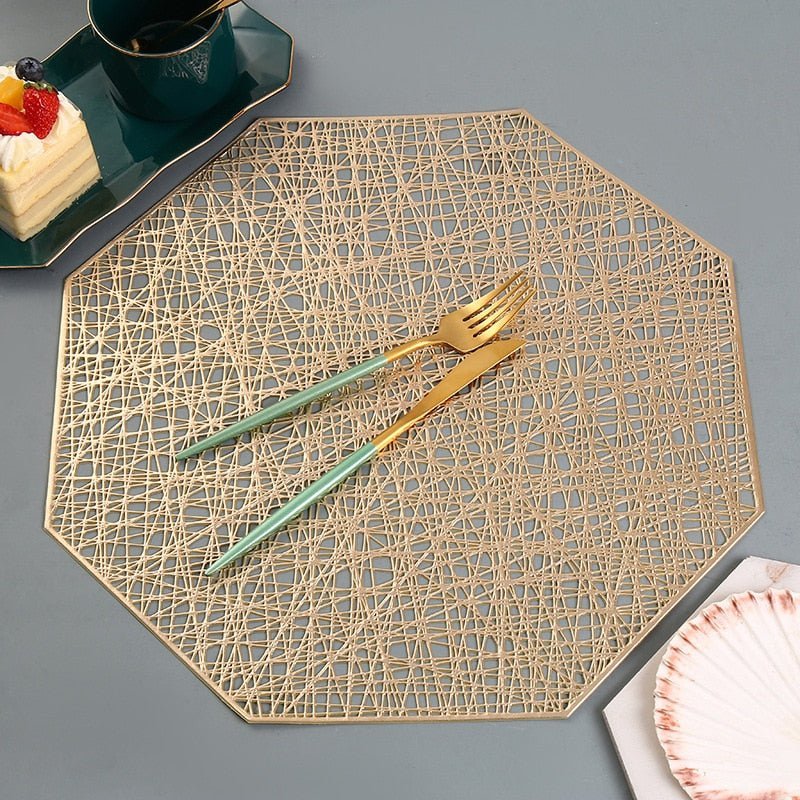 Nebula Dinner Placemat, Non-Slip PVC, 15 inch Dining Table Decor