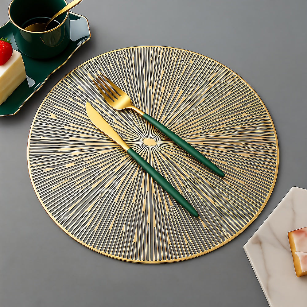 Nebula Dinner Placemat, Non-Slip PVC, 15 inch Dining Table Decor