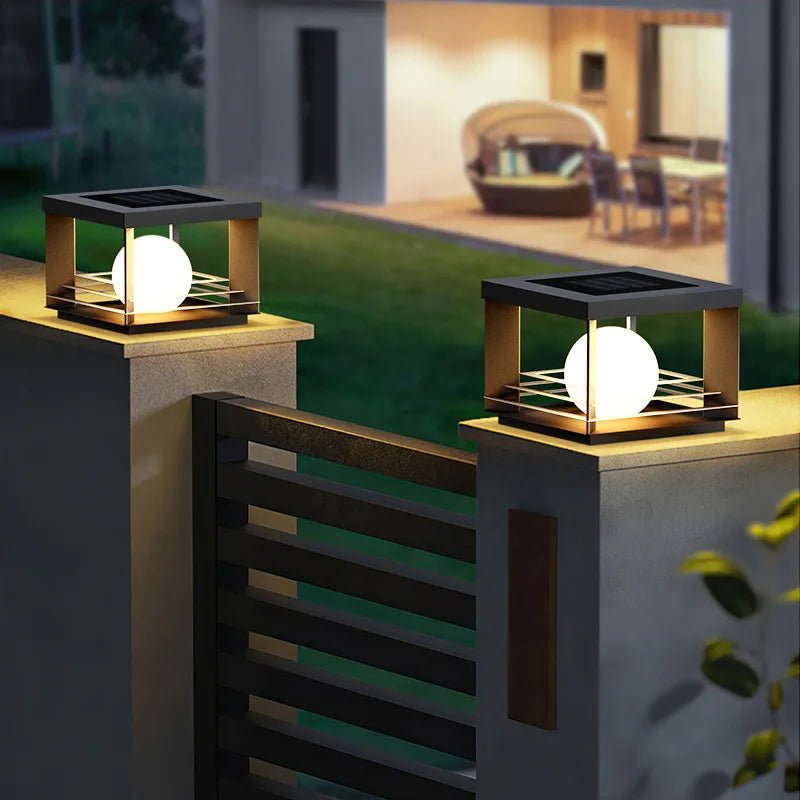 Solar Pillar Lamp LED Waterproof Dusk-to-Dawn Outdoor Garden Light