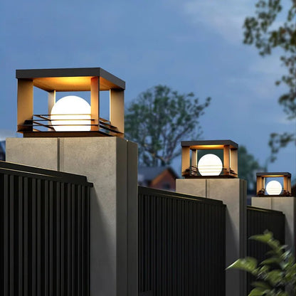 Solar Pillar Lamp LED Waterproof Dusk-to-Dawn Outdoor Garden Light