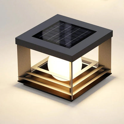 Solar Pillar Lamp LED Waterproof Dusk-to-Dawn Outdoor Garden Light