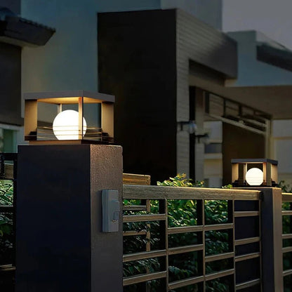 Solar Pillar Lamp LED Waterproof Dusk-to-Dawn Outdoor Garden Light