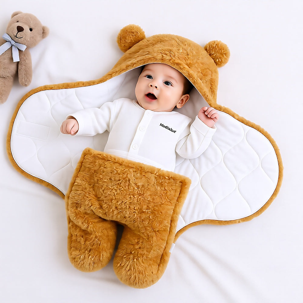 Baby Swaddle Blanket Fleece Lined 2-Leg Winter Sleep Sack