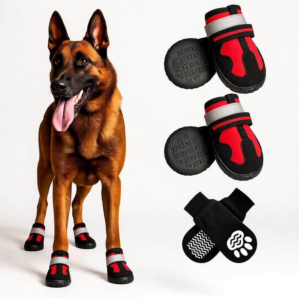 Dog Boots Sturdy Non-slip Waterproof Rubber Sole Paw Protection