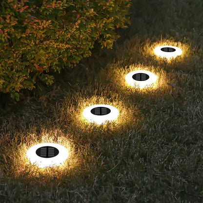 Solar Pathway Lights 4-Piece Wireless Outdoor