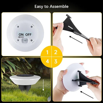 Solar Pathway Lights 4-Piece Wireless Outdoor
