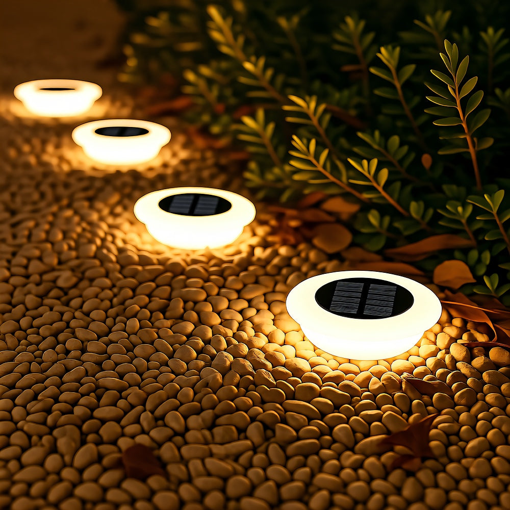 Solar Pathway Lights 4-Piece Wireless Outdoor