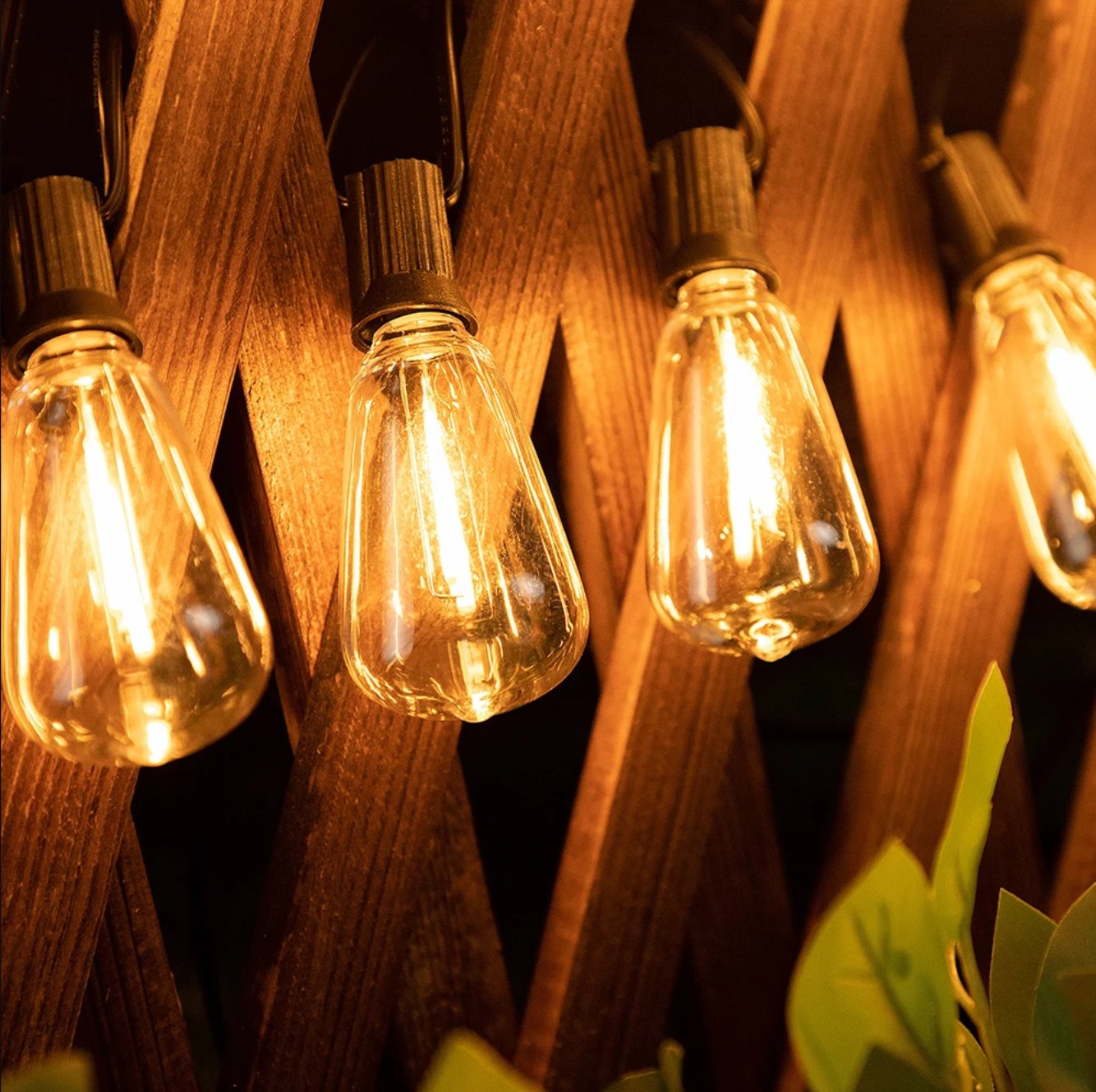 String Lights Shatterproof Waterproof 15-Bulb Electric Outdoor
