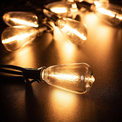 String Lights Shatterproof Waterproof 15-Bulb Electric Outdoor
