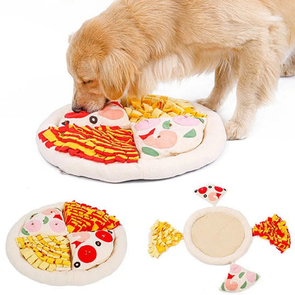 Pizza Mat Snuffle Toy, Fleece, Interactive Dog