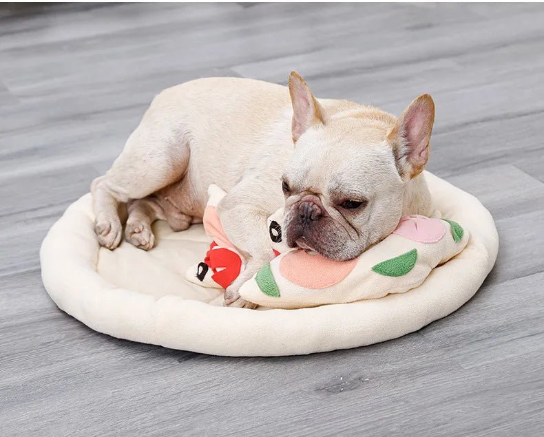 Pizza Mat Snuffle Toy, Fleece, Interactive Dog