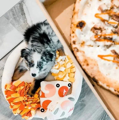 Pizza Mat Snuffle Toy, Fleece, Interactive Dog
