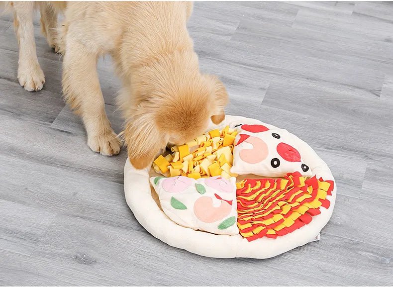 Pizza Mat Snuffle Toy, Fleece, Interactive Dog