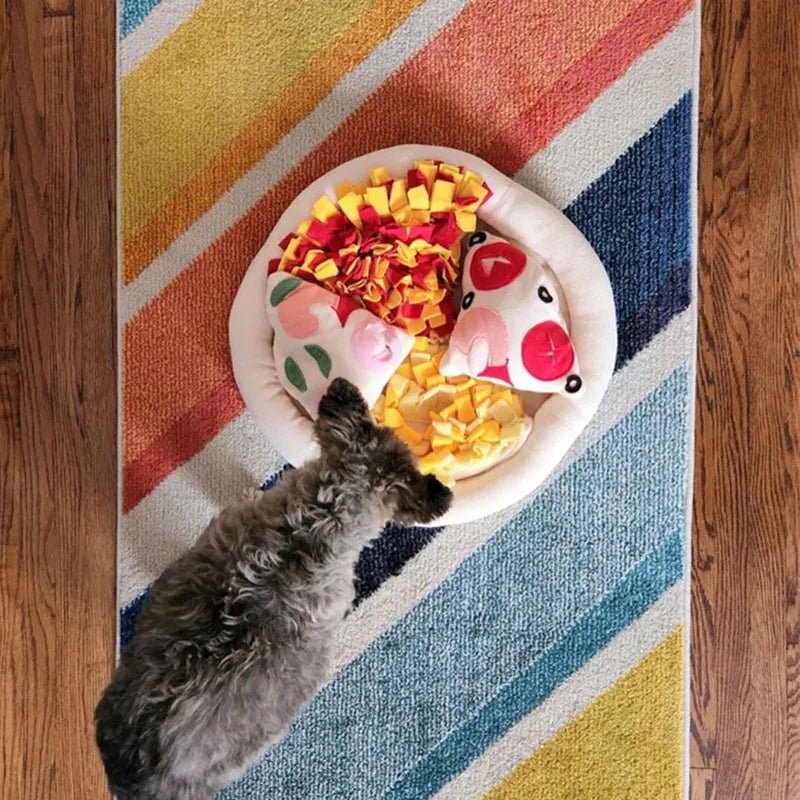 Pizza Mat Snuffle Toy, Fleece, Interactive Dog