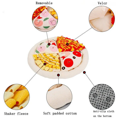 Pizza Mat Snuffle Toy, Fleece, Interactive Dog