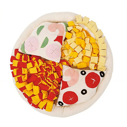 Pizza Mat Snuffle Toy, Fleece, Interactive Dog