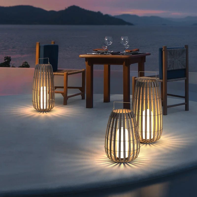 Garden Rattan Light, LED, USB, IP65 Outdoor
