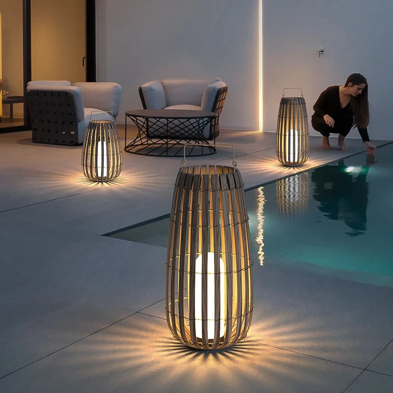 Garden Rattan Light, LED, USB, IP65 Outdoor